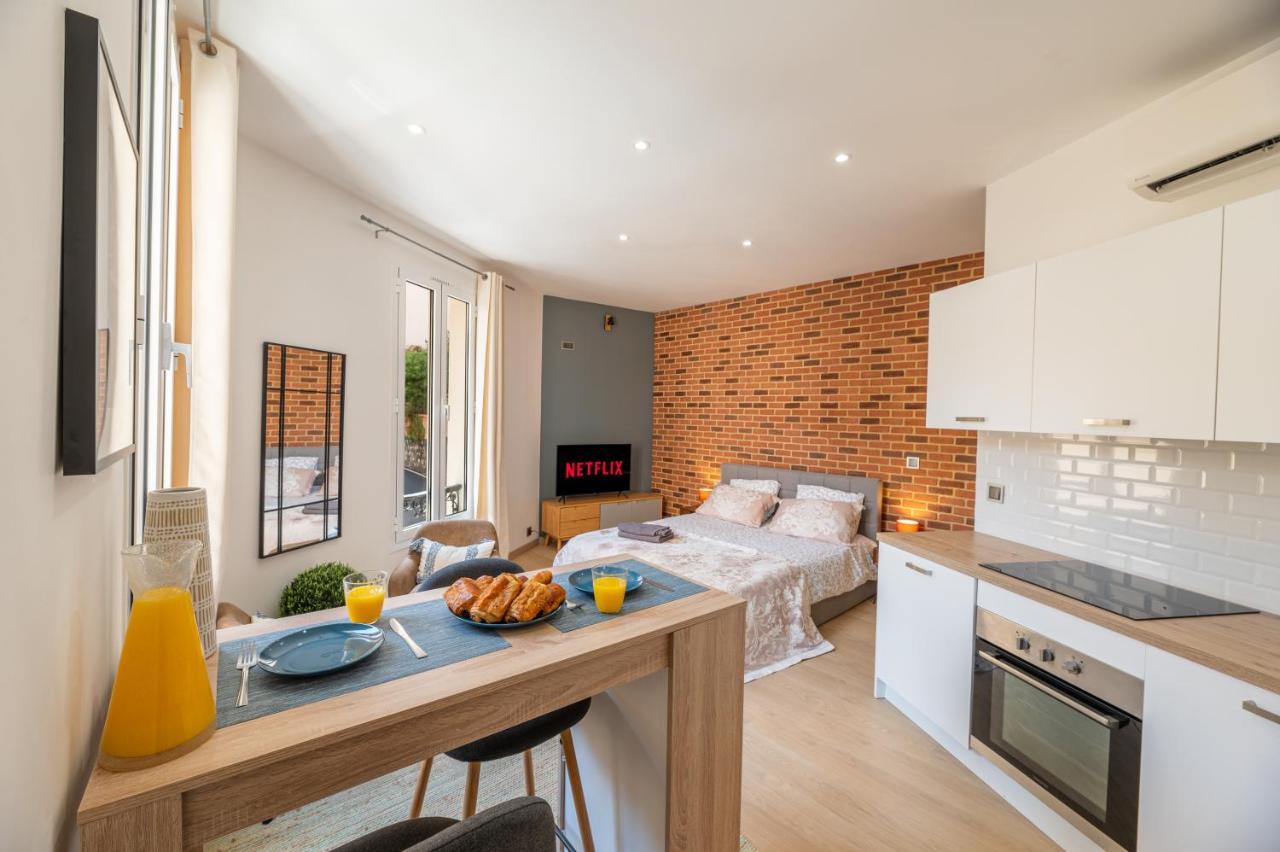 Grand Studio Climatise Tres Proche Monaco Beausoleil Exterior foto